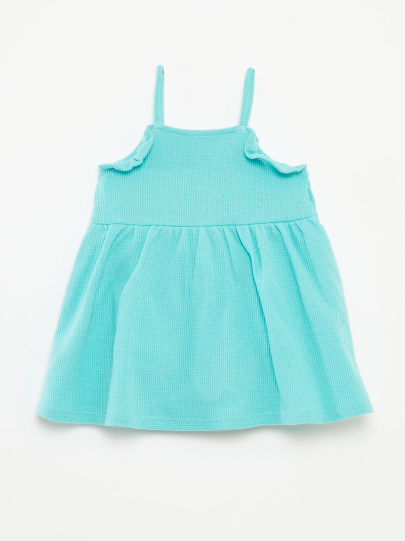 Vestido de alças com body integrado Azul - Kiabi