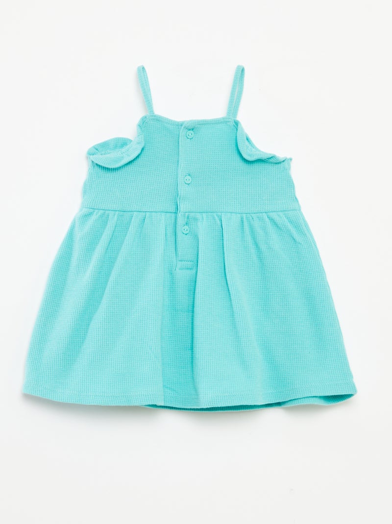 Vestido de alças com body integrado Azul - Kiabi