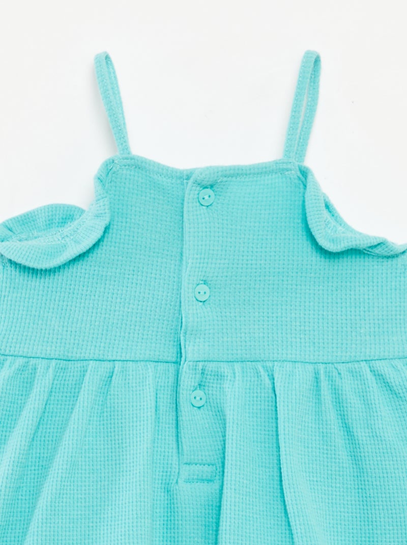 Vestido de alças com body integrado Azul - Kiabi