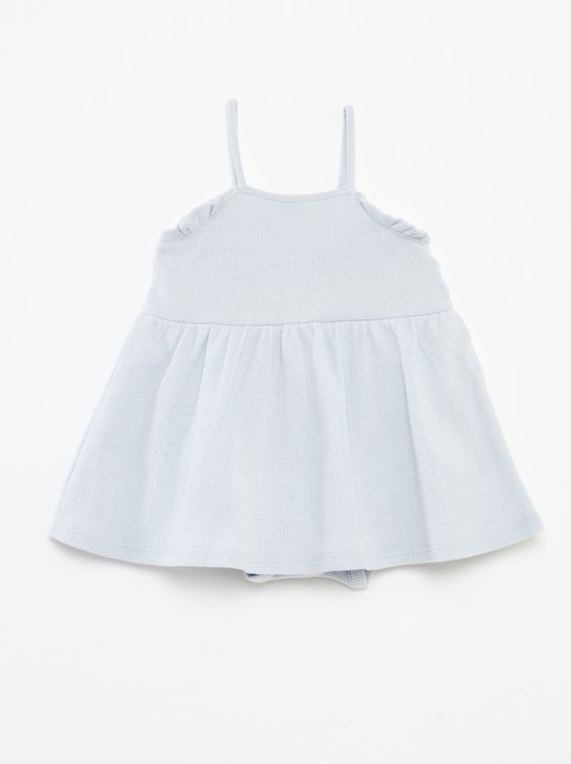 Vestido de alças com body integrado AZUL - Kiabi