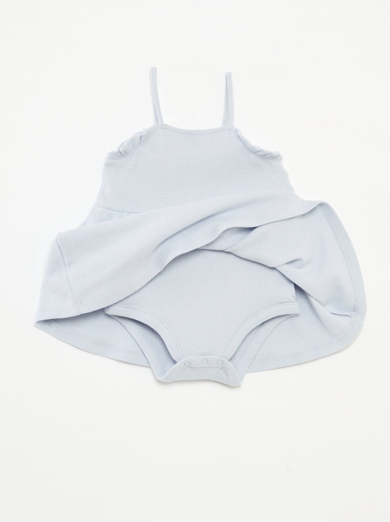 Vestido de alças com body integrado AZUL - Kiabi
