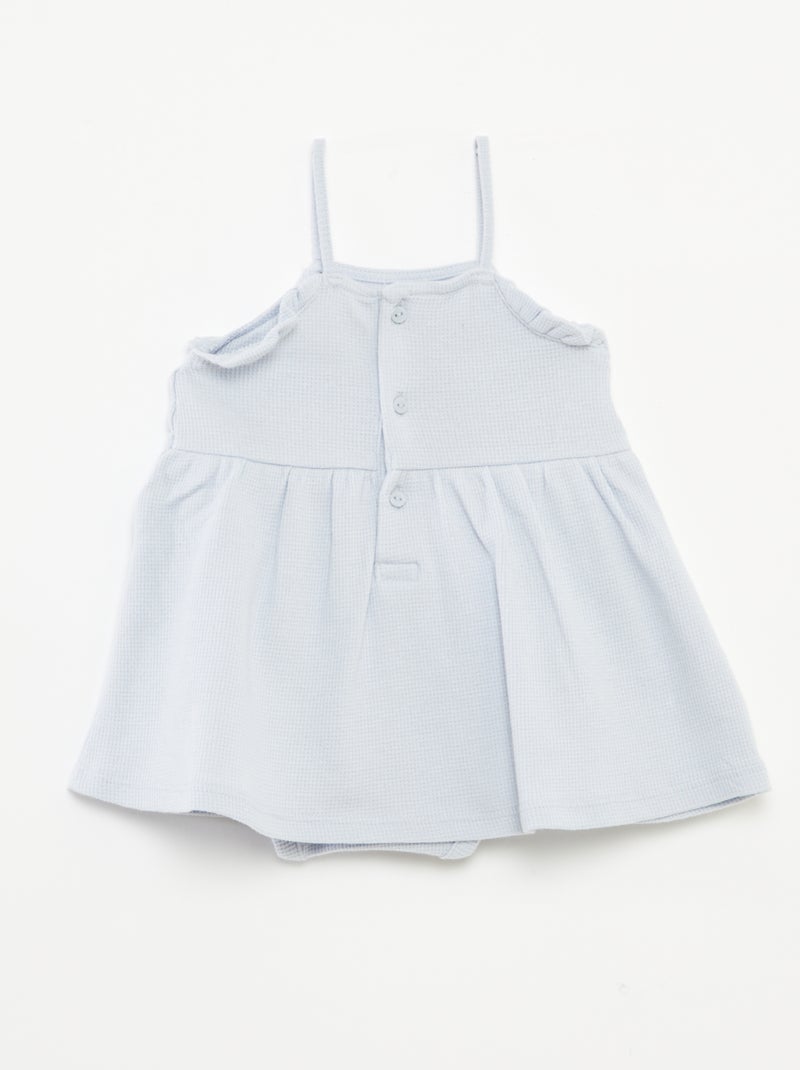 Vestido de alças com body integrado AZUL - Kiabi