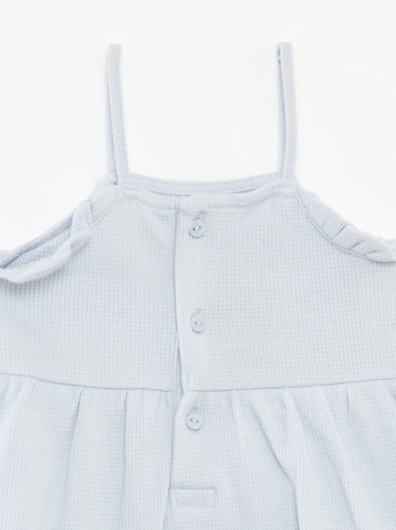 Vestido de alças com body integrado AZUL - Kiabi