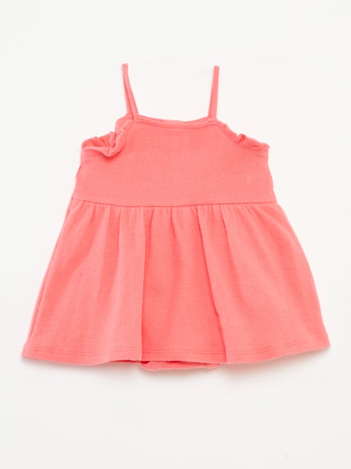 Vestido de alças com body integrado - Kiabi