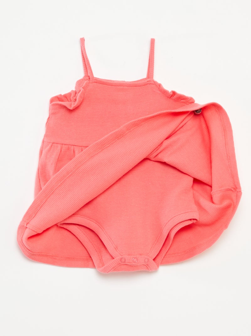 Vestido de alças com body integrado ROSA - Kiabi