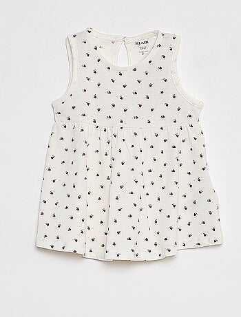 Vestido de alças com estampado