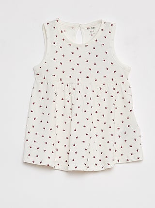 Vestido de alças com estampado