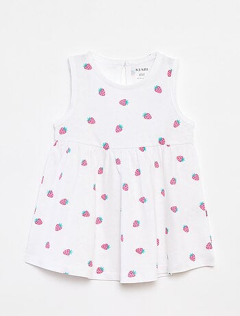 Vestido de alças com estampado