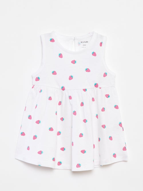 Vestido de alças com estampado - Kiabi