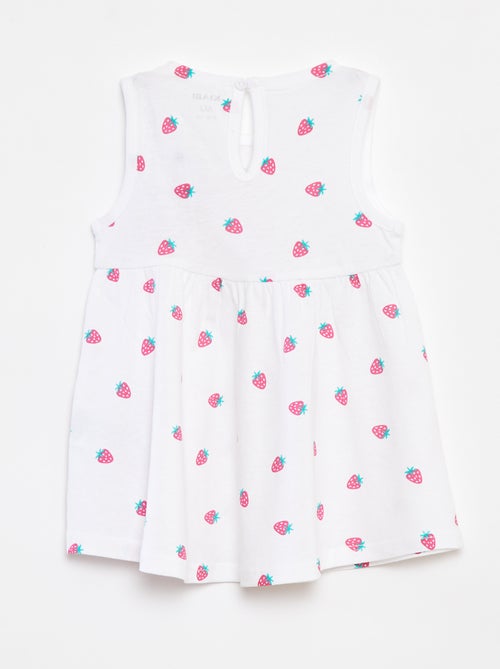 Vestido de alças com estampado - Kiabi