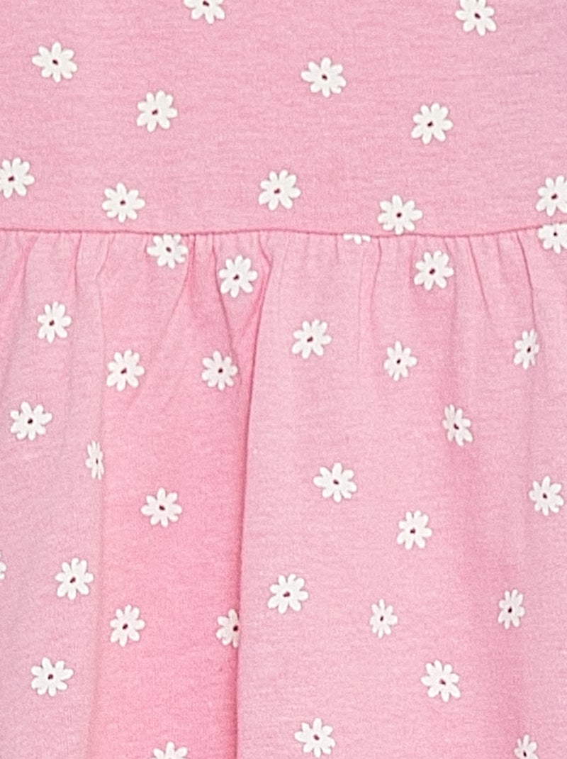 Vestido de alças com estampado ROSA - Kiabi