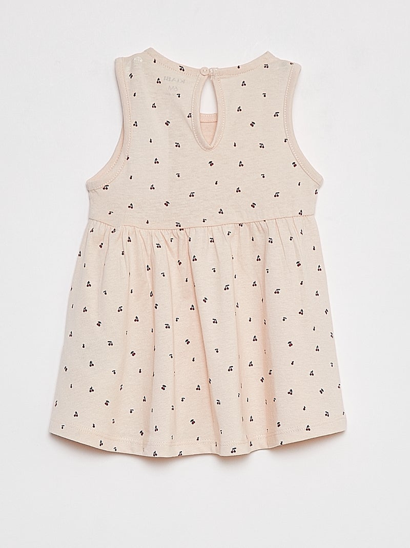 Vestido de alças com estampado ROSA - Kiabi