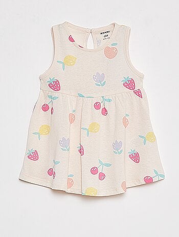 Vestido de alças com estampado