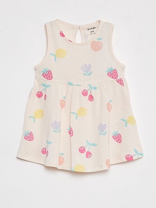 Vestido de alças com estampado