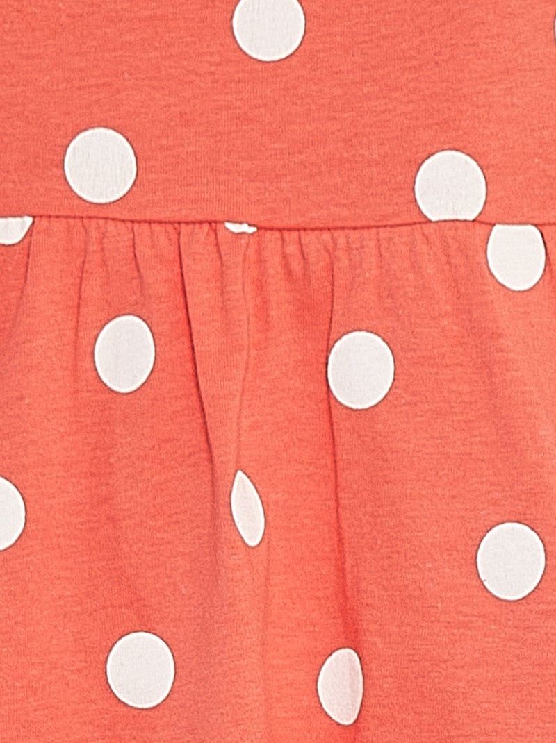 Vestido de alças com estampado ROSA - Kiabi