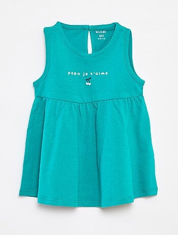 Vestido de alças com estampado