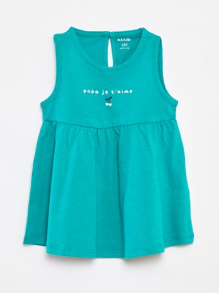 Vestido de alças com estampado