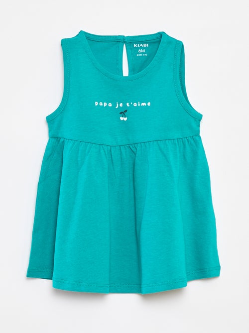 Vestido de alças com estampado - Kiabi