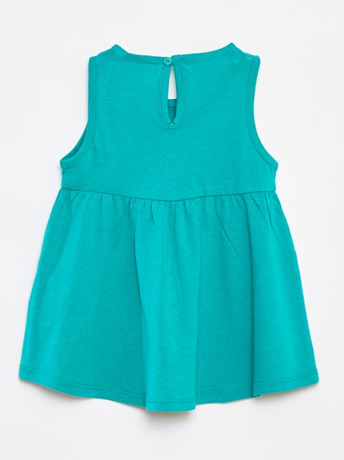 Vestido de alças com estampado - Kiabi