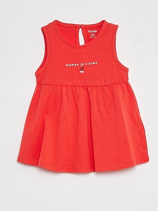 Vestido de alças com estampado