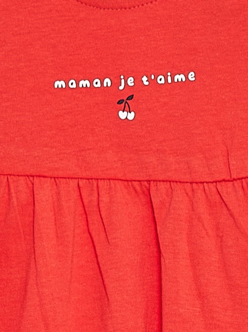 Vestido de alças com estampado - Kiabi