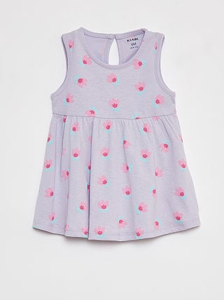 Vestido de alças com estampado