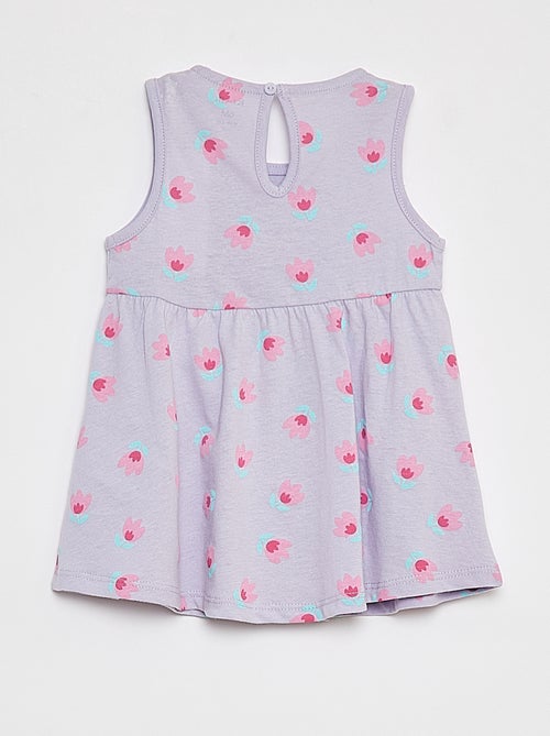 Vestido de alças com estampado - Kiabi