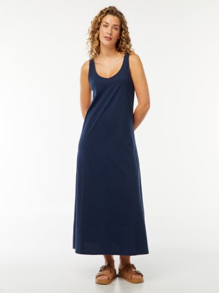 Vestido de alças comprido