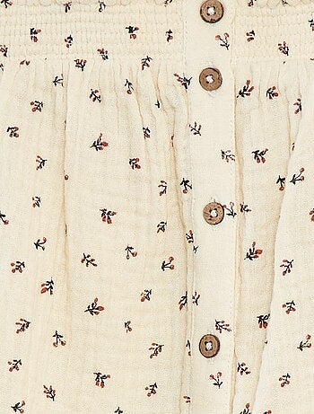 Vestido de alças em gaze de algodão
