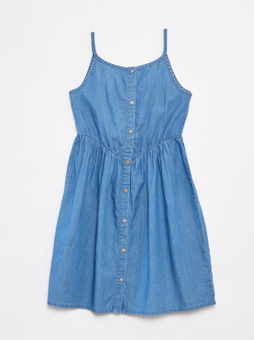 Vestido de alças em tencel - Kiabi