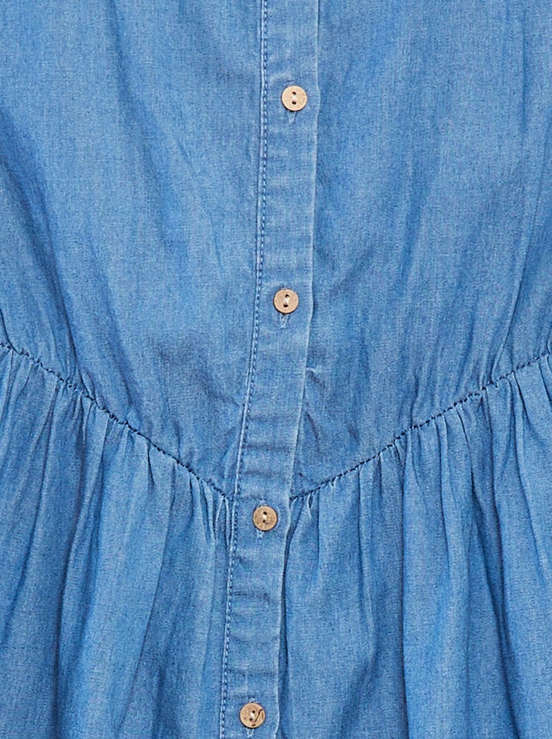 Vestido de alças em tencel AZUL - Kiabi