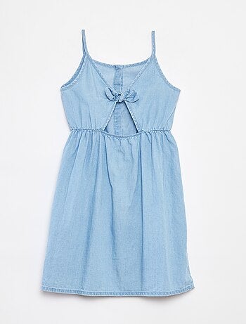 Vestido de alças em tencel