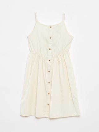 Vestido de alças em tencel