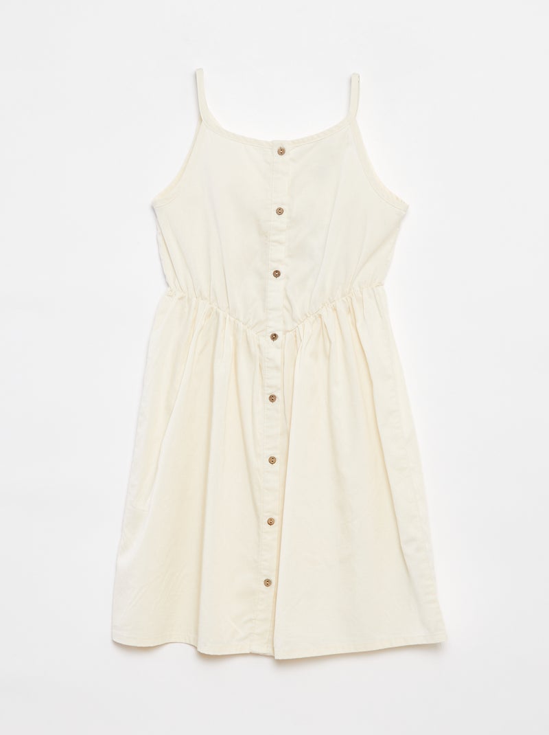 Vestido de alças em tencel BRANCO - Kiabi