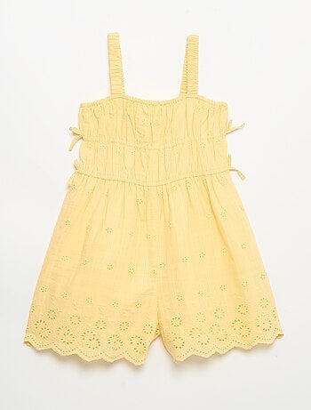 Vestido de alças finas com bordados all-over