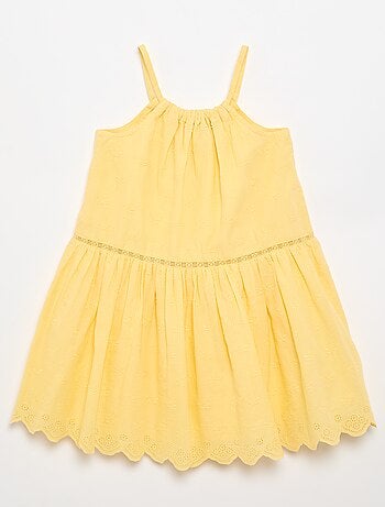 Vestido de alças finas não ajustáveis com bordados