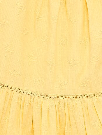 Vestido de alças finas não ajustáveis com bordados