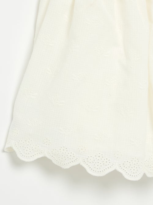 Vestido de alças finas não ajustáveis com bordados - Kiabi