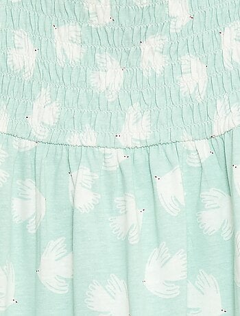 Vestido de algodão com alças finas e estampado