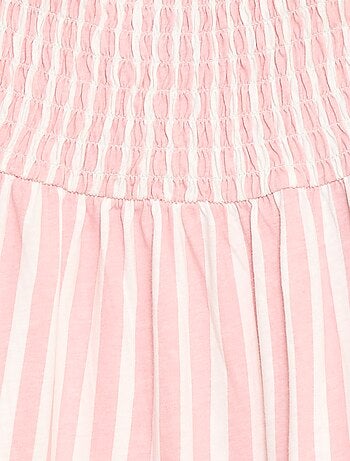 Vestido de algodão com alças finas e estampado