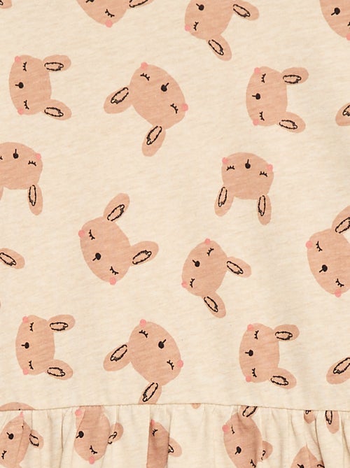 Vestido de algodão com padrão - Kiabi