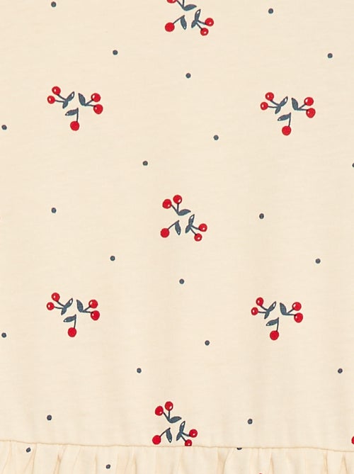 Vestido de algodão com padrão - Kiabi