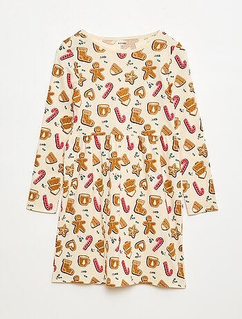 Vestido de algodão com padrão