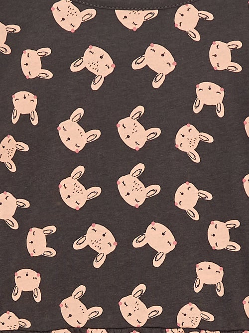 Vestido de algodão com padrão - Kiabi