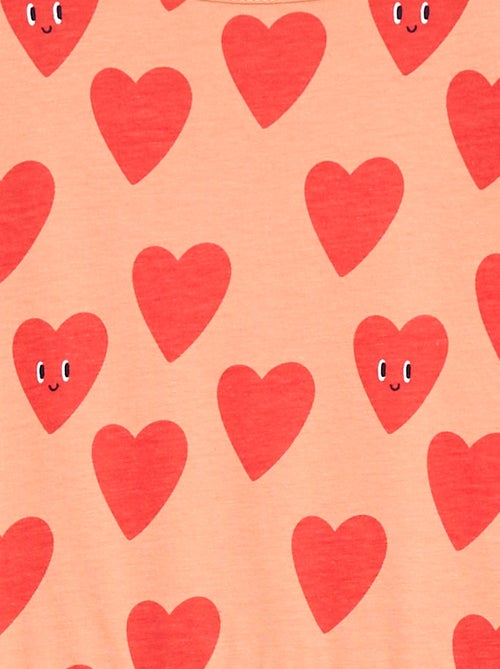 Vestido de algodão com padrão - Kiabi