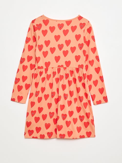 Vestido de algodão com padrão - Kiabi