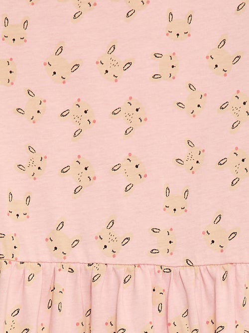 Vestido de algodão com padrão - Kiabi