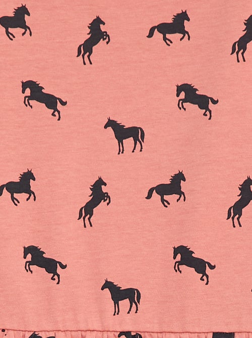 Vestido de algodão com padrão - Kiabi