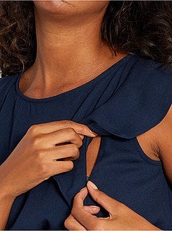 Vestido de amamentação com folhos - Kiabi