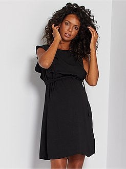 Vestido de amamentação com folhos - Kiabi